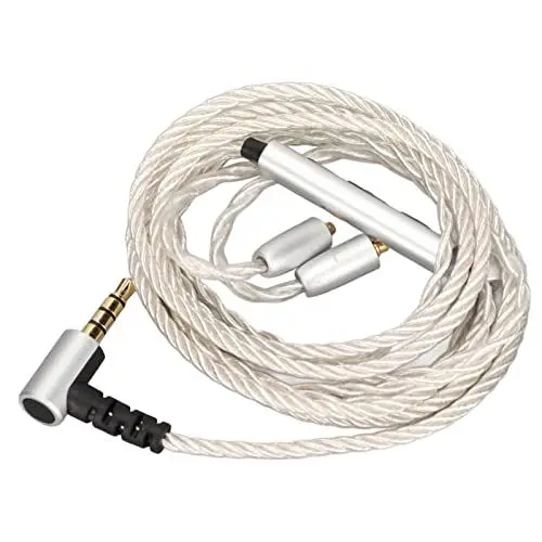 Produktbild: CCYLEZ Kopfhörer-Upgrade-Kabel, 184-Kern-MMCX-Ersatz-Kopfhörerkabel mit Mikrofon-Lautstärkeregler, Versilbertes Kupfer für SE846 SE535