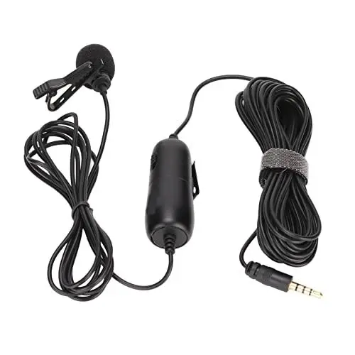 Produktbild: CCYLEZ Omnidirektionales Lavalier-Mikrofon, Live-Broadcast-Mikrofon, Professionelles Ansteckmikrofon, USB-Mikrofon, mit 6,5-mm-Adapter, Zum Aufnehmen von Videos/Vlogs/Podcasts