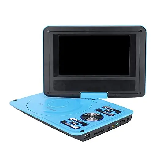 Produktbild: CCYLEZ Tragbarer 6,8 Zoll HD Kinder DVD Player, Tragbarer CD-Player, Kompatibel mit DVD/DVD ± R/DVD ± RW Formaten,Multifunktionaler Praktischer Auto TV Player für Auto und Outdoor(Blau)