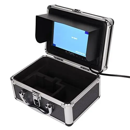 Produktbild: Unterwasser-Angelkamera, 7 Zoll DVR 30M HD 1000TVL Kamera mit 15 Weißen LEDs, Infrarotlampen Fischfinder Zum Angeln 100-240V(EU-Stecker)