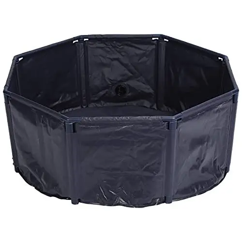 Produktbild: CDQL Faltbarer Hundepool, Tragbare PVC-Badewanne für Haustiere, Hunde und Katzen, Dickes und Rutschfestes Design, Hundeplanschbecken für Drinnen und Draußen (M30/100cm)
