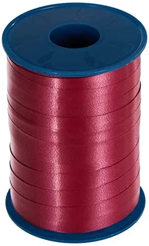 Produktbild: Präsent C.E. PATTBERG Geschenkband Bordeaux, 250 Meter Ringelband 10 mm zum Basteln, Dekorieren & Verpacken von Geschenken zu jedem Anlass