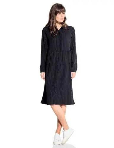 Produktbild: CECIL Damen B143960 Kleid mit Steifen-Struktur, universal Blue, XL