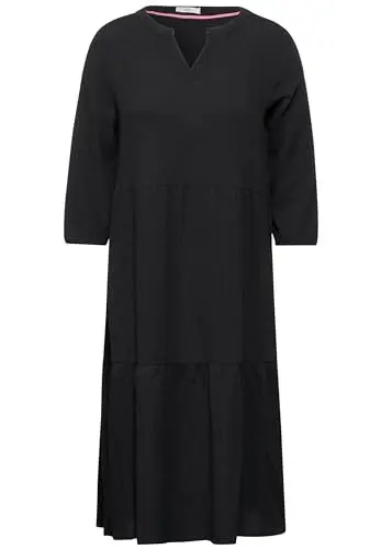 Produktbild: CECIL Damen B144064 Struktur Tunika Kleid, Black, XL