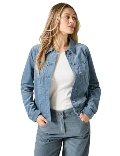 Produktbild: CECIL Damen B212275 Cordjacke, Dove Blue, L