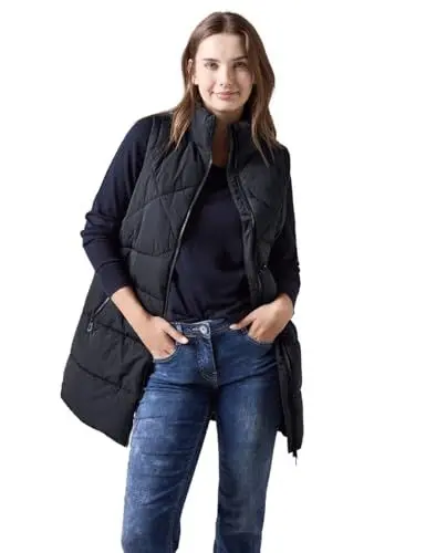 Produktbild: CECIL Damen B220234 Lange Weste, Dark Navy Blue, M
