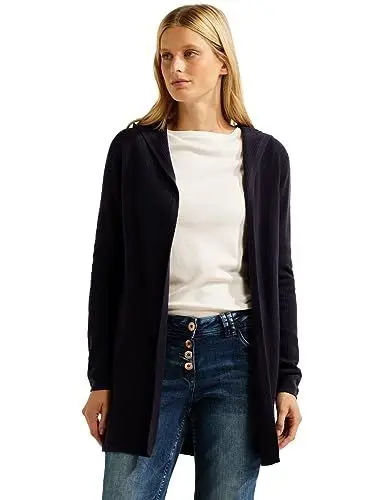 Produktbild: CECIL Damen B253652 Longcardigan Hoodie, Night Sky Blue,L