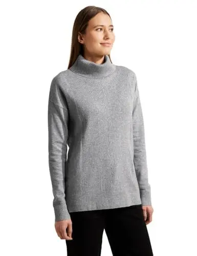Produktbild: CECIL Damen B302423 Rollkragenpullover, Grau, L