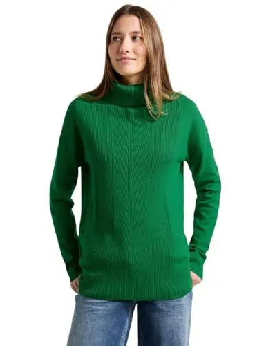 Produktbild: CECIL Damen B302423 Rollkragenpullover, Grün, L