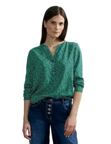 Produktbild: CECIL Damen B344440 Viskose Bluse Bedruckt, Celery Green, XXL