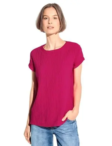 Produktbild: CECIL Damen B344671 Gestreifte Bluse, pink Sorbet, XL