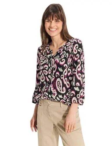 Produktbild: CECIL Damen B344734 Print Tunika Bluse, Black, X-Large