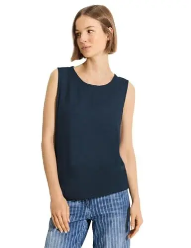 Produktbild: CECIL Damen B344832 Uni Blusentop, Dark Petrol Blue, X-Large
