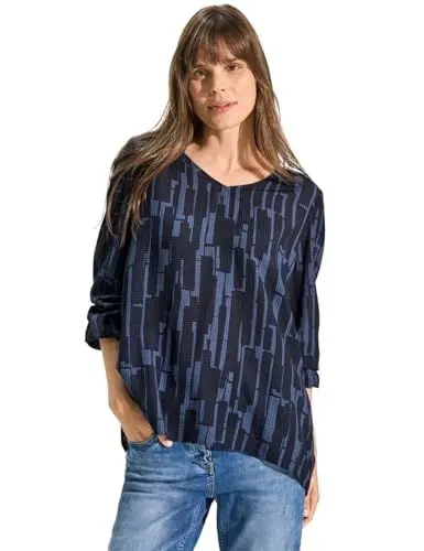 Produktbild: CECIL Damen B344977 Bedruckte Bluse, universal Blue, X-Large