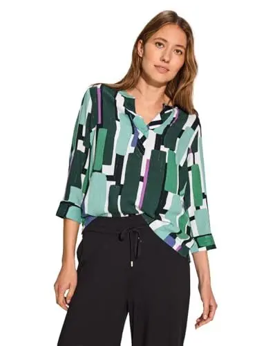 Produktbild: CECIL Damen B344979 Bedruckte Bluse, fir Green, X-Large