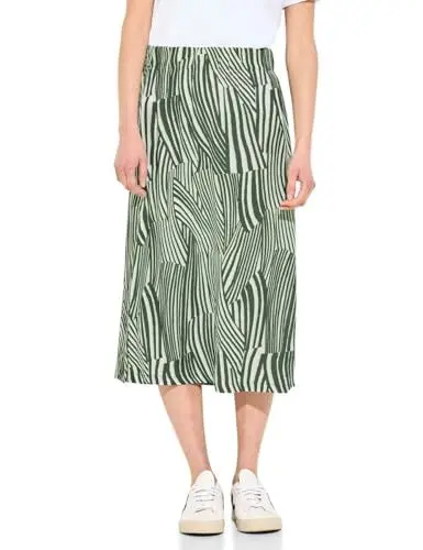 Produktbild: CECIL Damen B361464 Print Rock, cool Khaki, 34