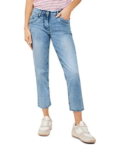 Produktbild: CECIL Damen B376006 7/8 Jeanshose Loose, Mid Blue Washed, 27W / 26L EU
