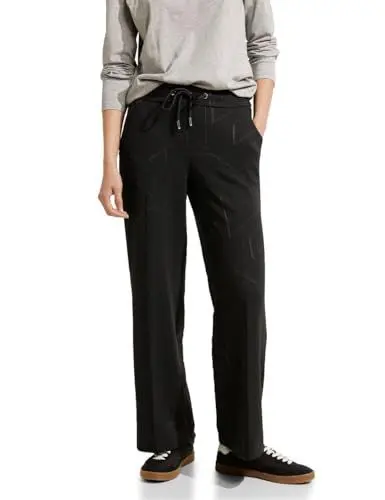 Produktbild: CECIL Damen B377024 Jacquard Culotte, Black, XL / 30L