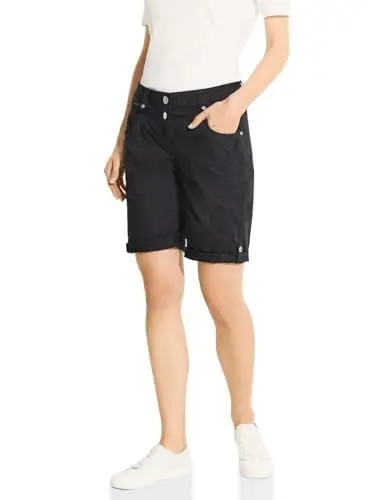 Produktbild: CECIL Damen B377728 Shorts mit Straight Legs, Lead-Grey, 32W
