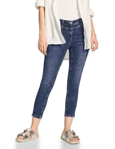 Produktbild: CECIL Damen B377972 Jeans Slim Fit, Mid Blue Wash, 28W / 26L