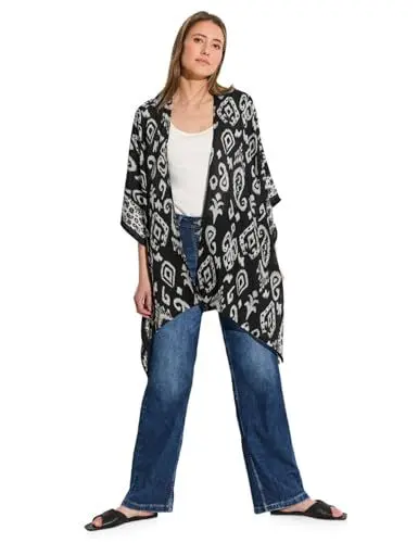 Produktbild: CECIL Damen B580746 Sommer Cape mit Print, Black, A