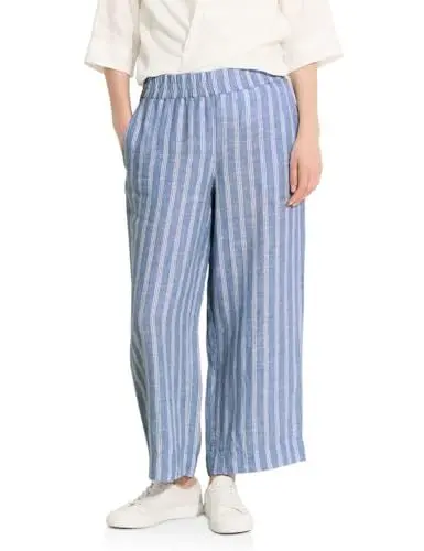 Produktbild: Cecil Damen 7/8 Hose mit Streifen linen chambray blue, L