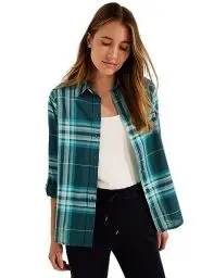 Produktbild: Cecil Damen B344163 Hemdbluse Kariert, deep Lake Green,L