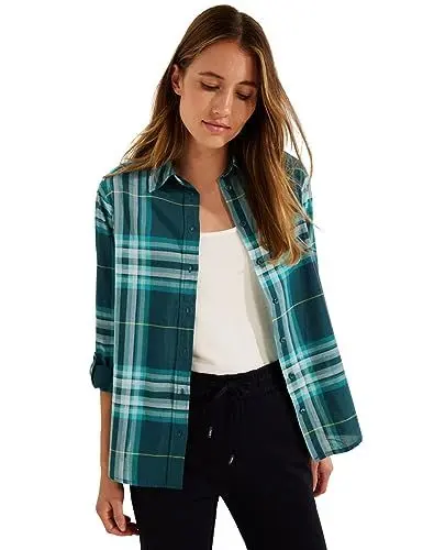 Produktbild: Cecil Damen B344163 Hemdbluse Kariert, deep Lake Green,L
