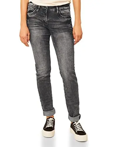 Produktbild: Cecil Damen B375274 Bequeme Jeanshose, Black Used Wash, 28W / 32L