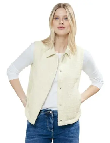 Produktbild: Cecil Damen Boucle Weste raw sand beige XXL
