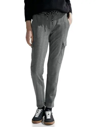 Produktbild: Cecil Damen Cargo-Jogginghose, Schwarz, XXL / 30L