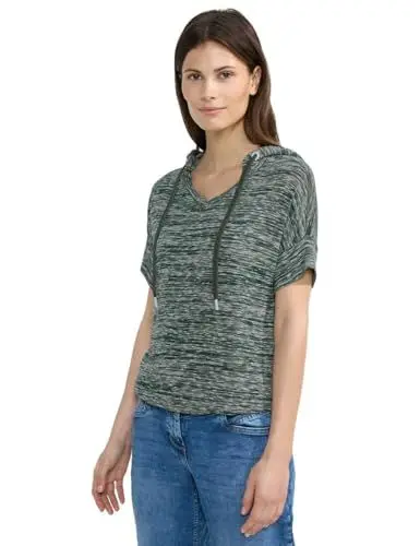 Produktbild: Cecil Damen Hoodie T-Shirt strong khaki melange L