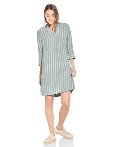 Produktbild: Cecil Damen Kleid mit Streifen soft salvia green M