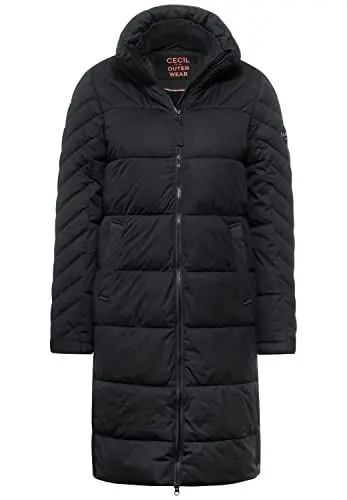 Produktbild: Cecil Damen Langer Mantel Black XXL
