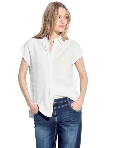 Produktbild: Cecil Damen Leinenbluse White, S