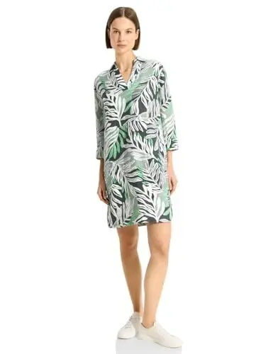 Produktbild: Cecil Damen Leinenkleid mit Print soft salvia green, XL