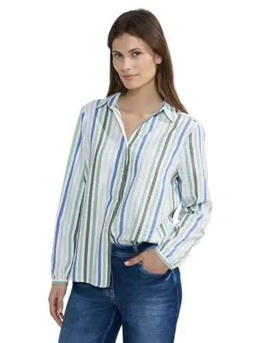 Produktbild: Cecil Damen Seersucker Bluse strong khaki XXL