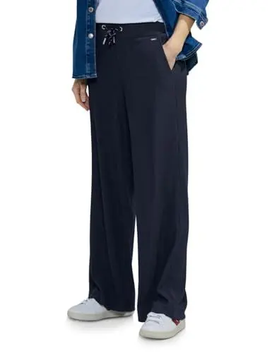 Produktbild: Cecil Damen Wide Leg Hose universal blue XXL / 30L