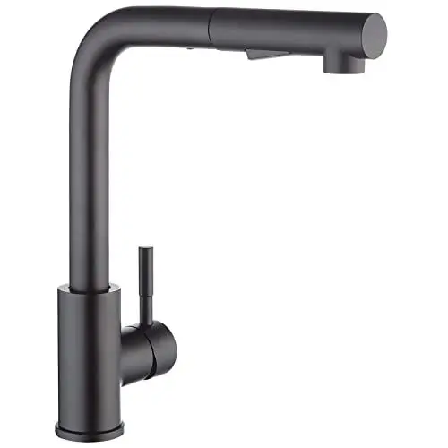 Produktbild: CECIPA Hochdruck Wasserhahn Küche Schwarz, Küchenarmatur Ausziehbar, Spültischarmatur mit Brause Zwei Wasserstrahlarten, Armatur Küche 360° Schwenkbar, Mischbatterie Küche Edelstahl, X203B