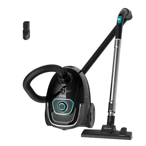 Produktbild: Cecotec Bodenstaubsauger mit 2,5 L Beutel Conga Powerbag 2500 Compact Plus. 850 W, Hochleistungsfiltration, Teleskoprohr aus Metall, inklusive Zubehör für Möbel und Ecken