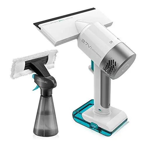 Produktbild: Cecotec CongaImmortal Extreme 3,7 V Glass Hand Wendiger Fenstersauger Für 3 Phaseneinigung Bei 30 Minuten Laufzeit Und Sprühflasche In Grau Weiß Aquamarin