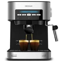 Produktbild: Cecotec Cumbia Power Espresso 20 Barista Aromax Kaffeemaschine. Leistung 2900 W, 2 Heizsysteme, 20-bar-Druckpumpe, Manometer, Doppelauslassfilterhalter und 2 Filter (Matic)