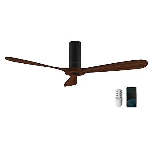 Produktbild: Cecotec Deckenventilator mit Fernbedienung und WLAN EnergySilence Aero 5500 Black Aqua Connected. 40 W, Durchmesser 52 Zoll, 3 Flügel, Schutzart IP44, Winter-Summer-Modus, Timer