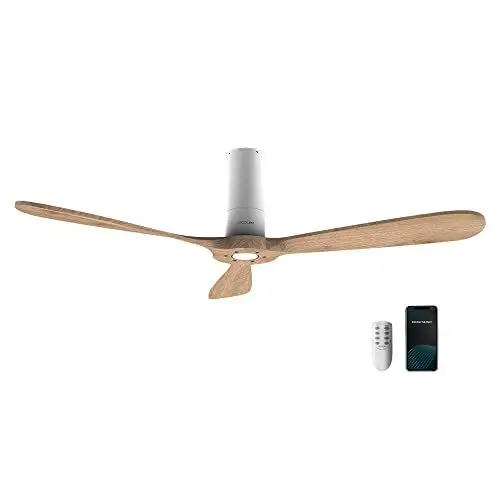 Produktbild: Cecotec Deckenventilator mit Fernbedienung und WLAN EnergySilence Aero 5500 White Aqua Connected. 40 W, Durchmesser 52 Zoll, 3 Flügel, Schutz IP44, Winter-Summer-Modus, Timer