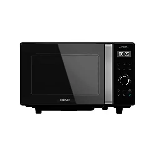 Produktbild: Cecotec Digitale Touch-Mikrowelle ohne Teller GrandHeat 2500 Flatbed Touch Black. 800 W, 25 Liter Fassungsvermögen, 8 vorkonfigurierte Funktionen, Timer