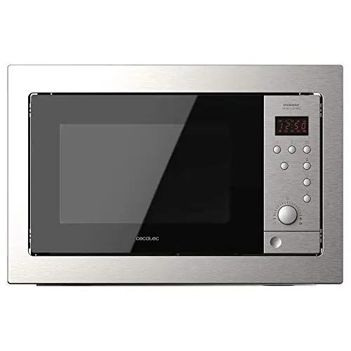 Produktbild: Cecotec Digitale und einbaubare Mikrowelle mit 25 Liter Fassungsvermögen GrandHeat 2500 Built-In Steel Black. Grill und 900 W Leistung