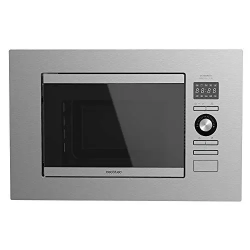 Produktbild: Cecotec Einbaubarer Digitaler Mikrowellenherd GrandHeat 2090 Built-In Steel. 800W Leistung, Einbaufähig, 20 Liter, Grill, 8 vorprogrammierte Funktionen, Timer