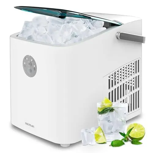 Produktbild: Cecotec Eiswürfelmaschine 12 kg mit Fenster Chillin' Ice 1200 Go, 120 W, Ice Maker, Kapazität tägliche Produktion 12 kg, Eis fertig in 6-8 Minuten, 2 Würfelgrößen, einfache Steuerung
