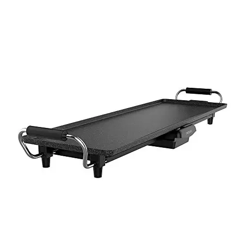 Produktbild: Cecotec Plancha de Asar Eléctrica Tasty&Grill 3000 RockWater XL. 2400 W, Gran superficie 70x22cm, Revestimiento Piedra RockStone, Antiadherente, Termostato Regulable