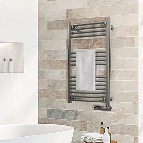 Produktbild: Cecotec Elektrischer Badheizkörper Ready Warm 9100 Smart Towel Steel. 500 W, LED-Anzeige, Touch Control, Wochenprogrammierer, 3 Modi, wählbare Temperatur und maximale Sicherheit mit IP24